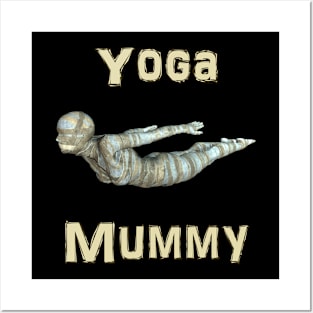 Yoga Mummy Locust Pose Posters and Art